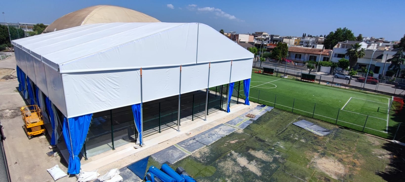 Padel csarnok légi felvétel